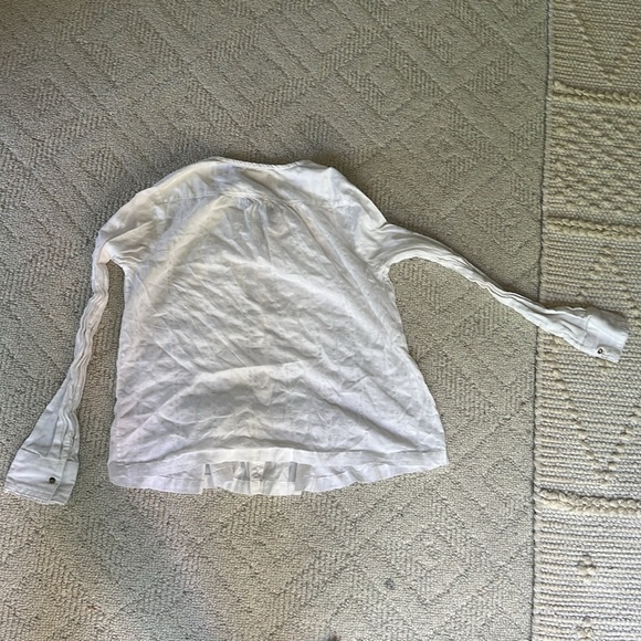 Anthropologie Maeve Gelise Button Front Relaxed Cotton Long Sleeve Blouse Top - Picture 5 of 5